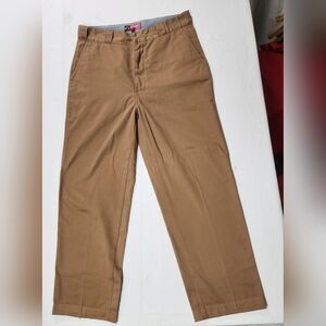 Stussy Pants Men Size 34 Brown Canvas Work Wear Pants Button Fly Vintage EUC